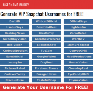 Generate Vip Snapchat Usernames For Free In Seconds - 