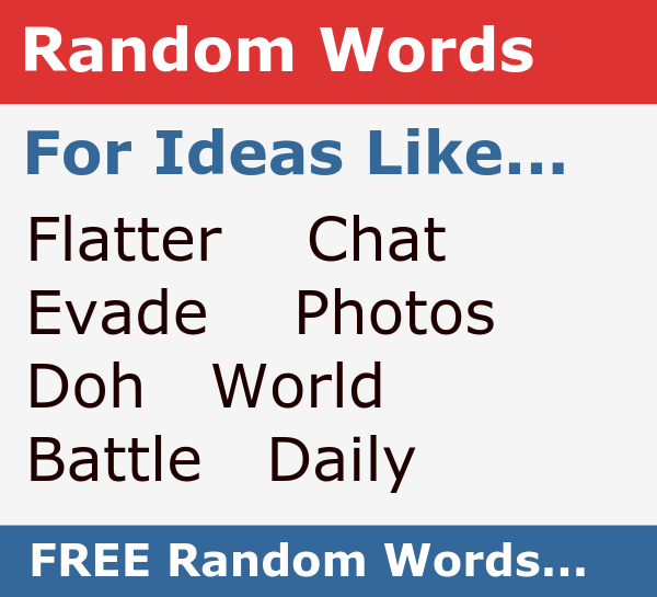 Random Word Generator Get FREE Word Lists Select Topics to Suit